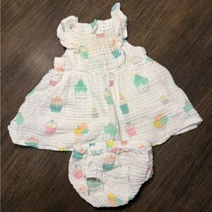 Angel Dear Adorable Cupcake Print Baby Dress Set